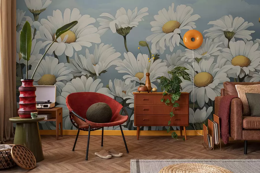 wall murals Lush daisies w05247