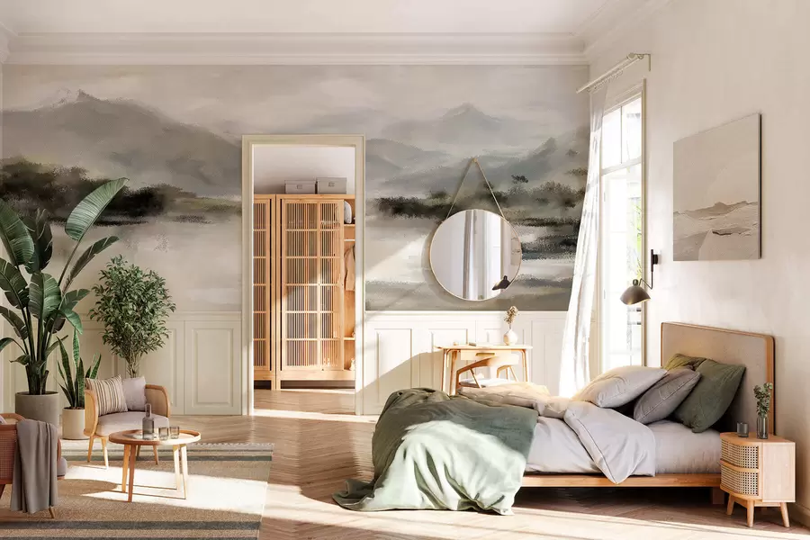 wall murals Painted mountains w05248