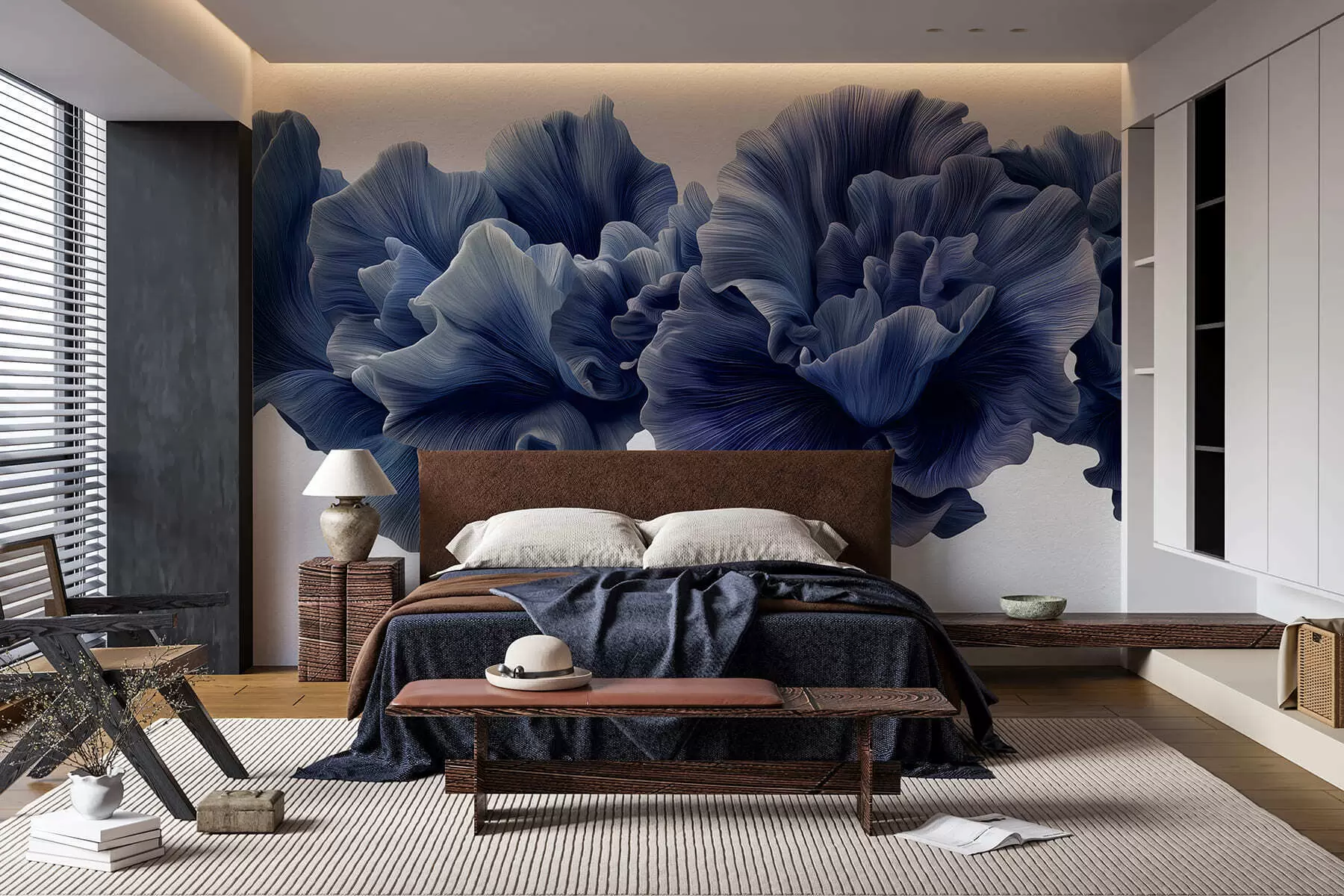 wall murals Luxurious curves of petals w05249