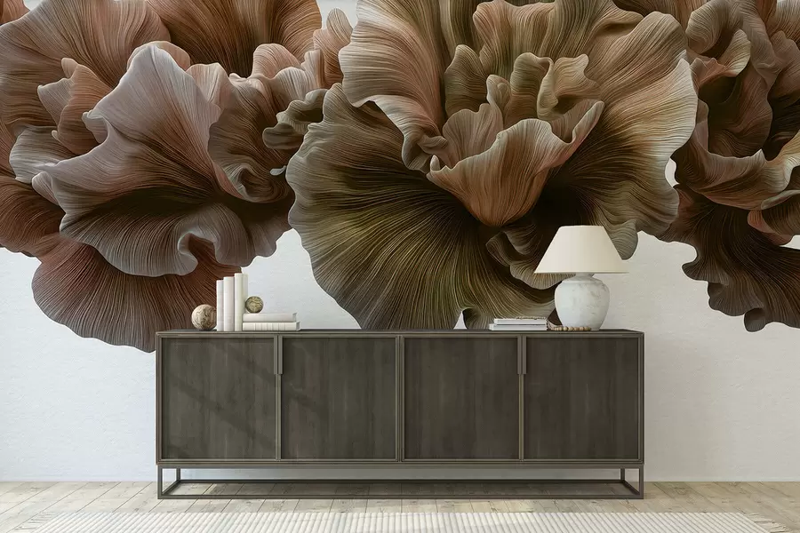 wall murals Luxurious curves of petals w05249v1