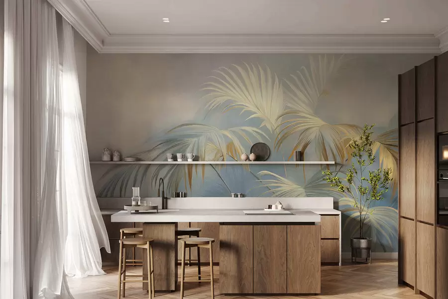wall murals Elegant leaves w05255