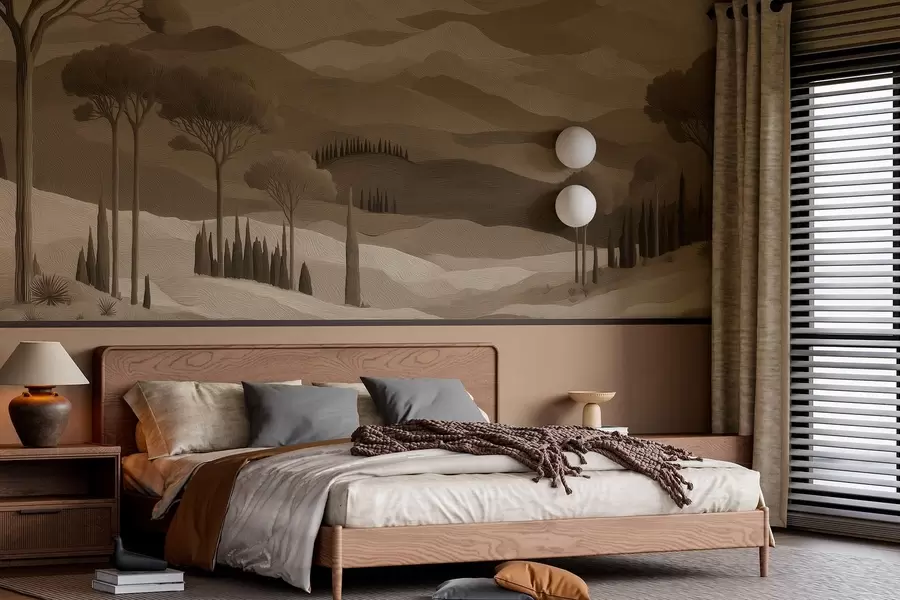 wall murals Landscape in oil paint style w05258v1