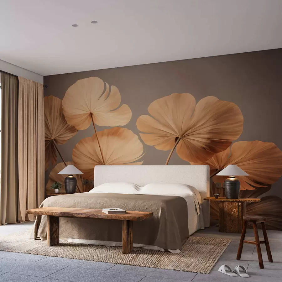 wall murals Large leaves w05276