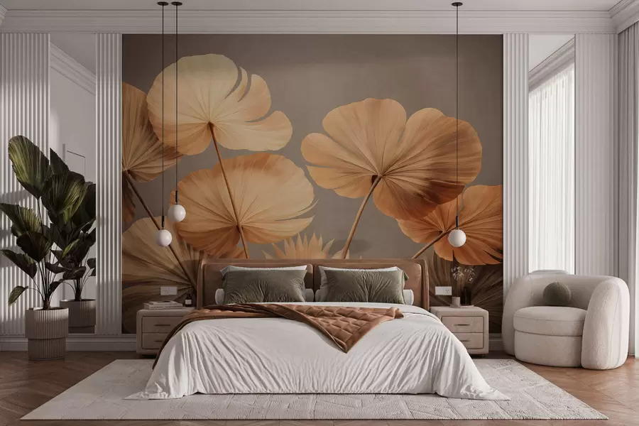 wall murals Large leaves w05276