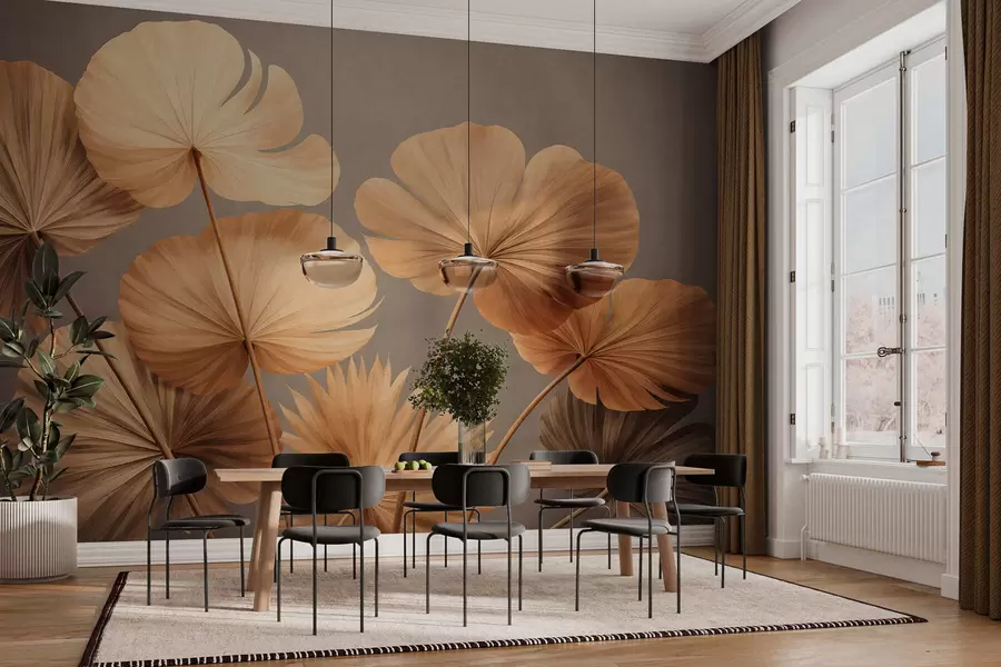 wall murals Large leaves w05276