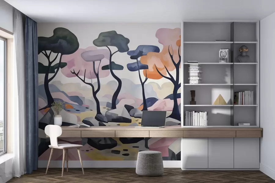 wall murals Fairy trees w05284