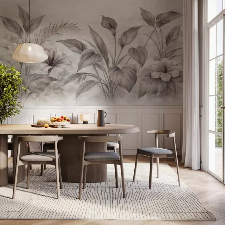 wall murals Flowers and leaves w05287