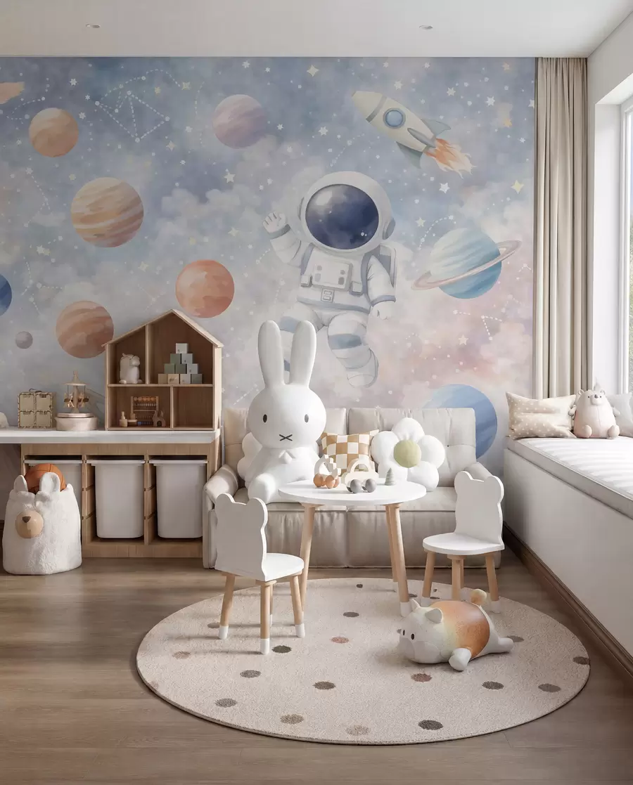 wall murals Little Astronaut’s Voyage w05233