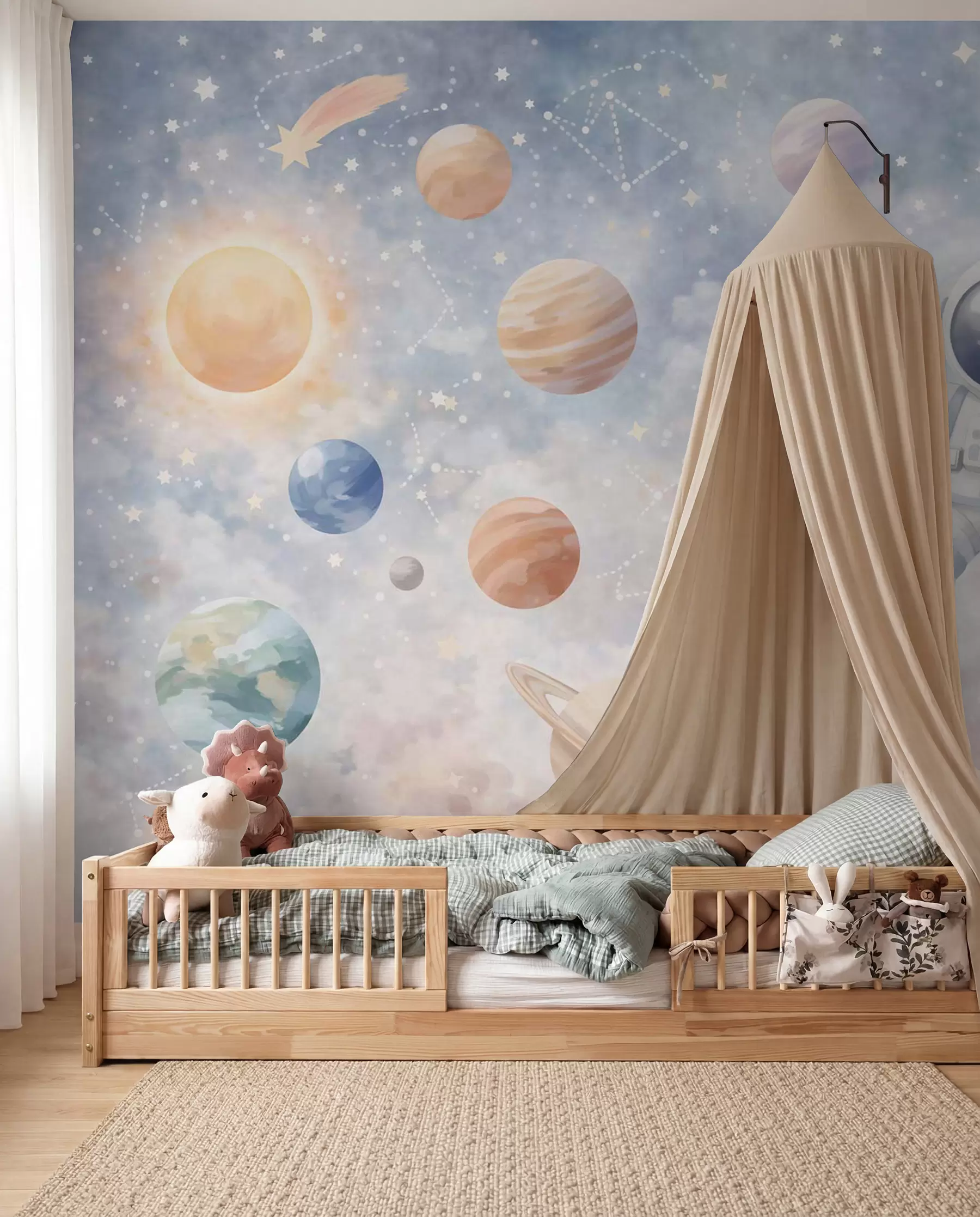 wall murals Little Astronaut’s Voyage w05233