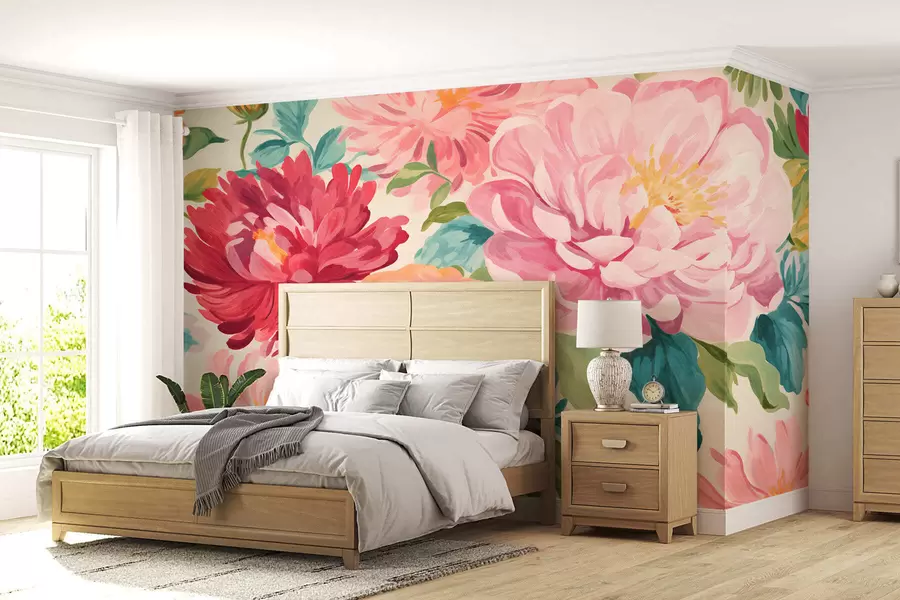 wall murals Peony garden w05313