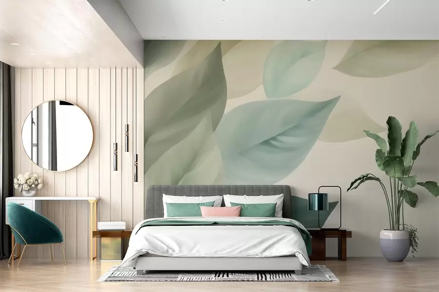 wall murals Large leaves w05107