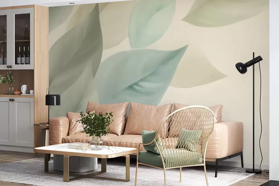 wall murals Large leaves w05107