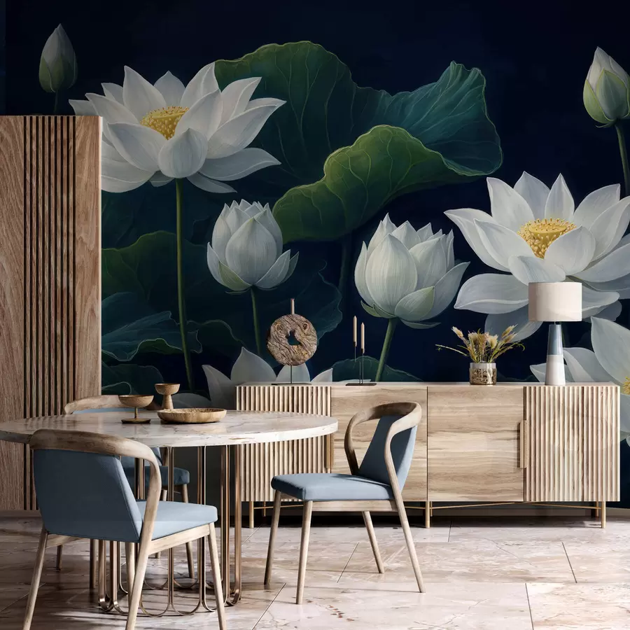 wall murals Night lotuses w05307