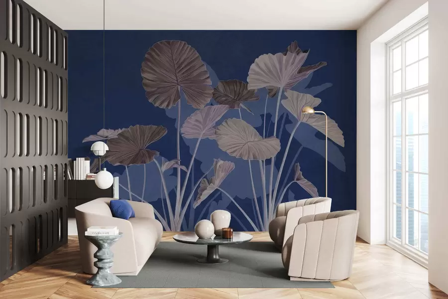 wall murals Garden of painted lotuses w05364