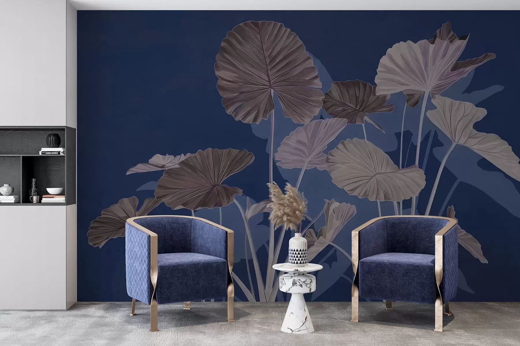 wall murals Garden of painted lotuses w05364