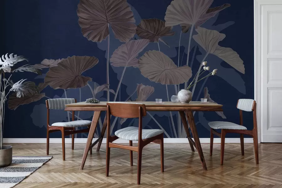 wall murals Garden of painted lotuses w05364