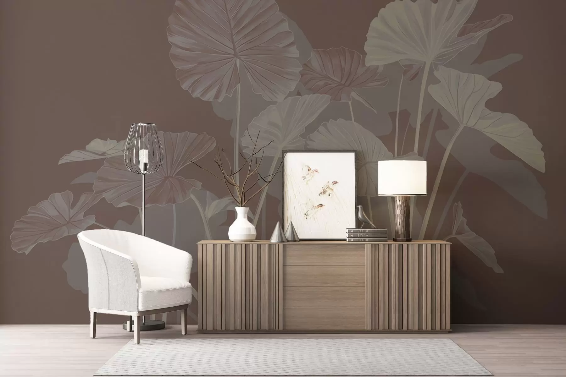 wall murals Garden of painted lotuses w05364v2