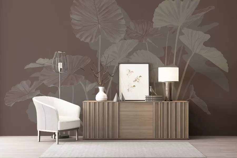 wall murals Garden of painted lotuses w05364v2