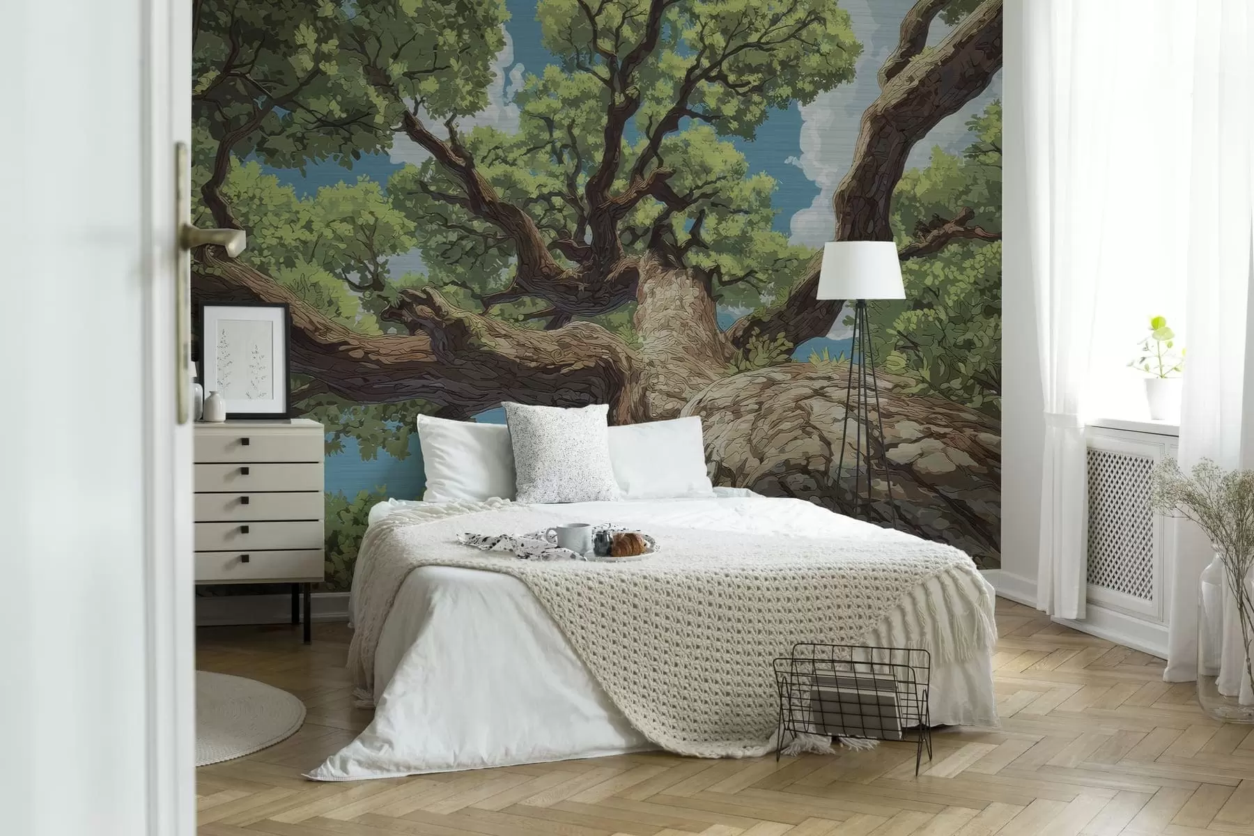 wall murals Majestic mosaic tree w05368