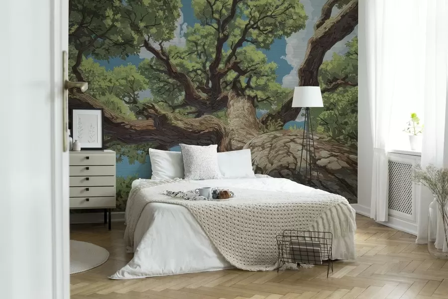 wall murals Majestic mosaic tree w05368