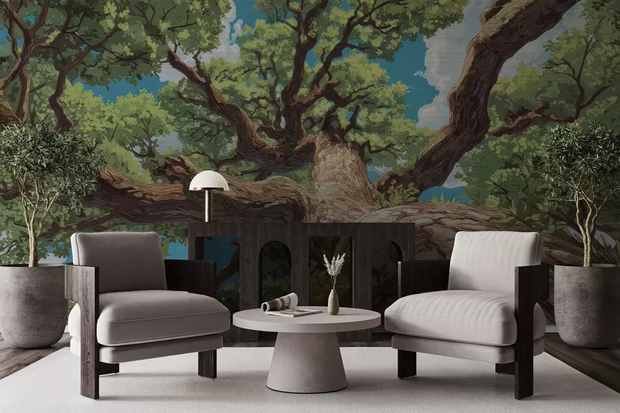wall murals Majestic mosaic tree w05368