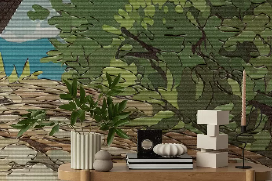 wall murals Majestic mosaic tree w05368