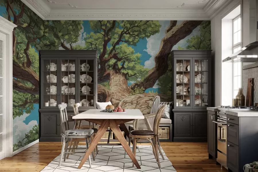 wall murals Majestic mosaic tree w05368