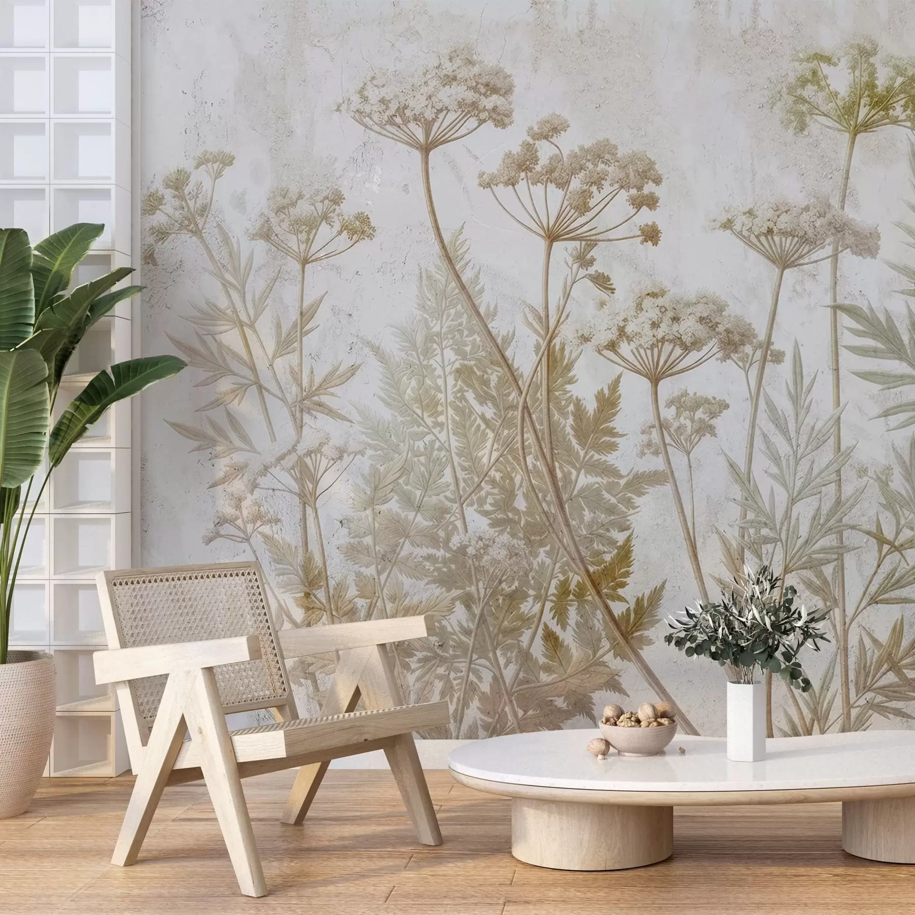 wall murals Intertwined everlasting flowers w05369