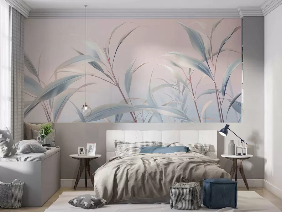 wall murals Royal elegance of leaves w05361