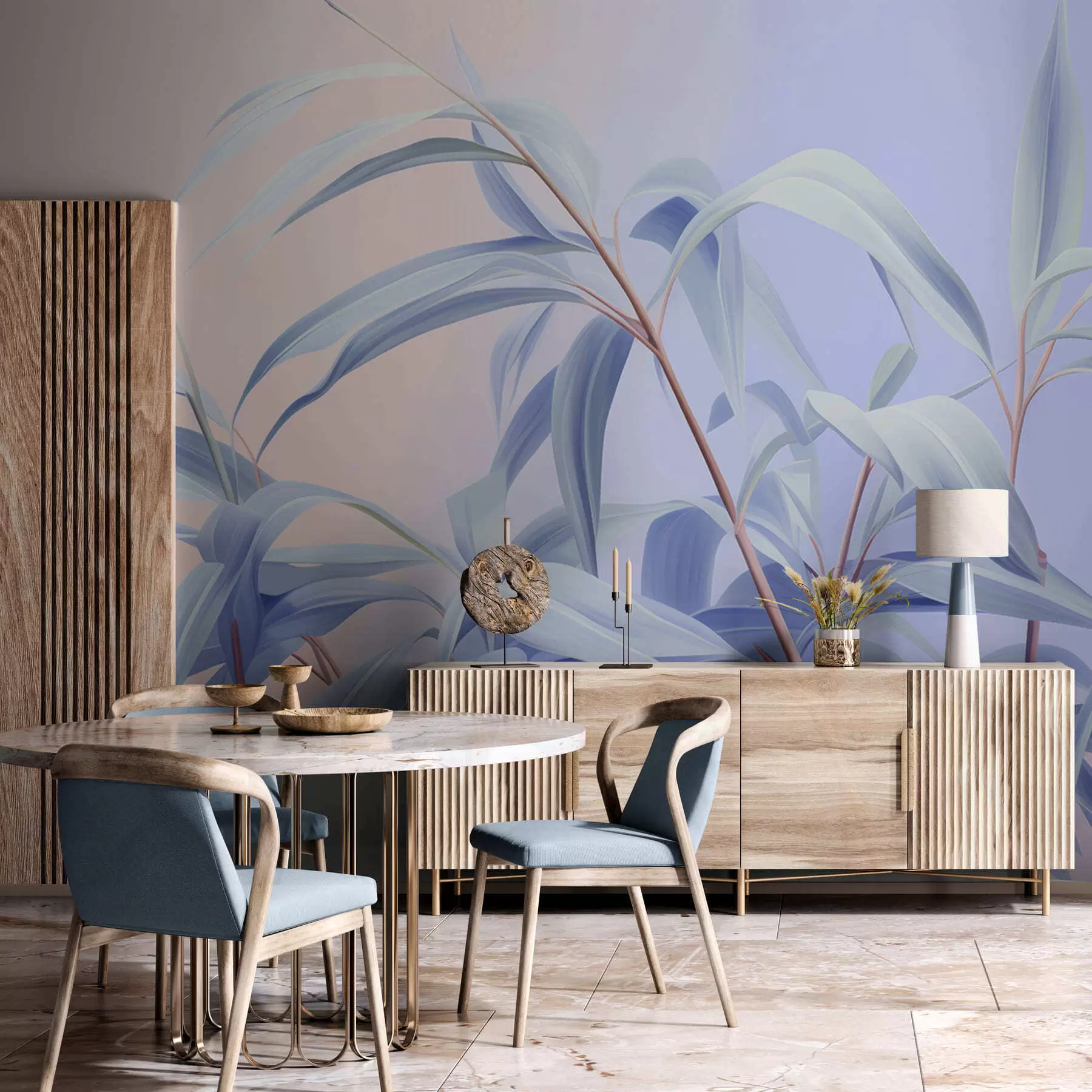 wall murals Melody of foliage w05366