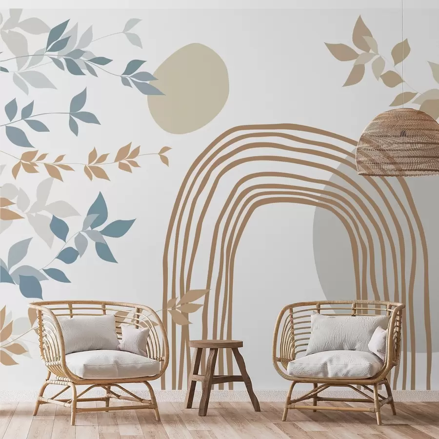 wall murals Abstraction and foliage w05373