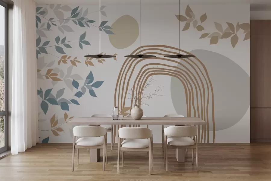 wall murals Abstraction and foliage w05373