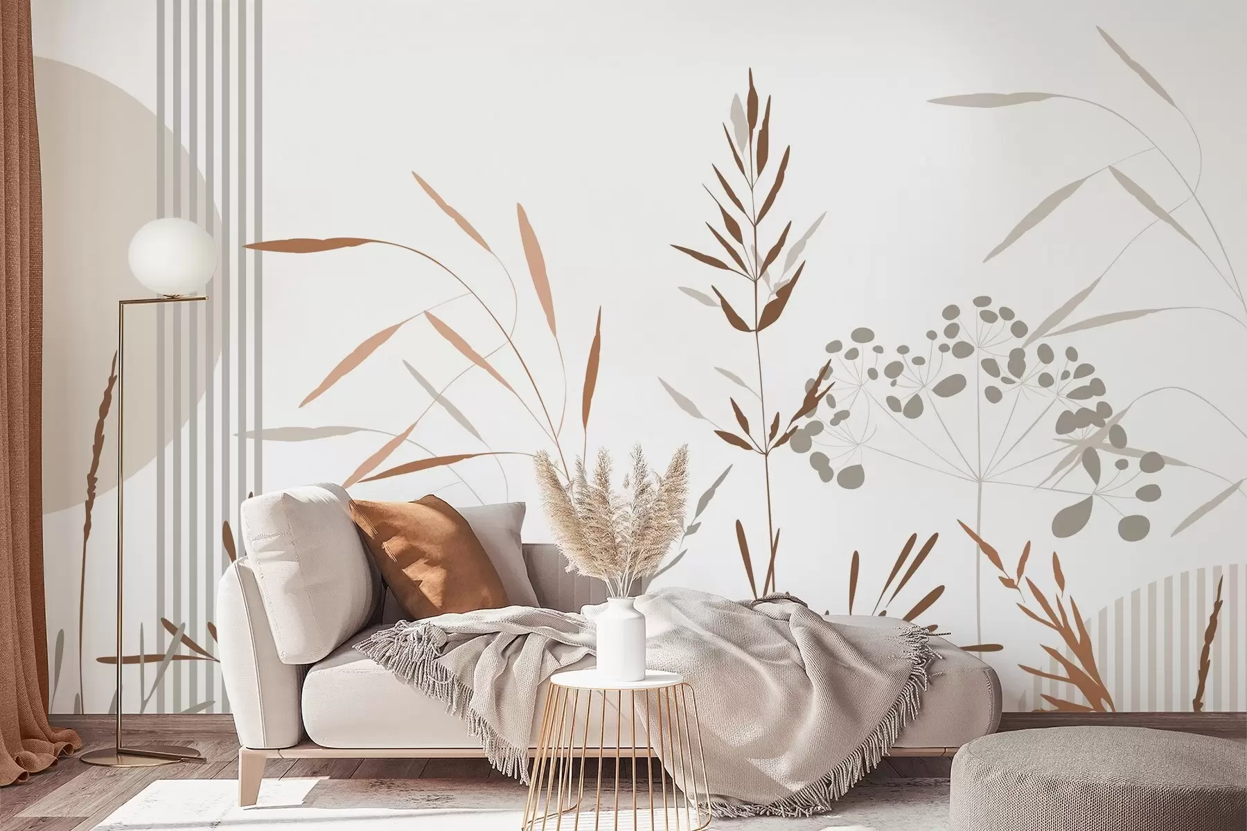 wall murals Abstract silhouettes of vegetation w05375v1