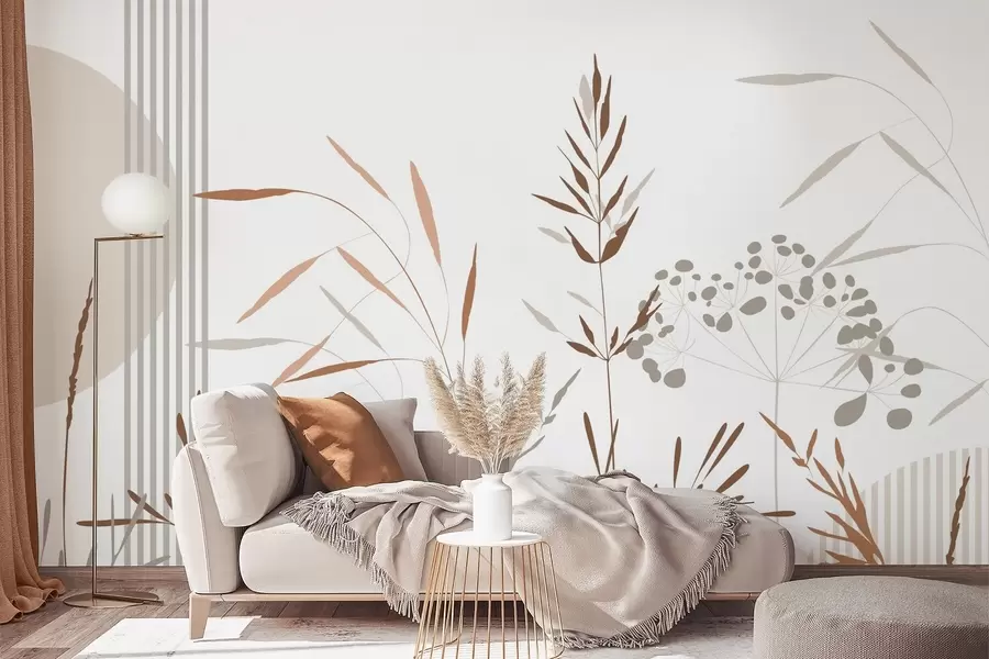wall murals Abstract silhouettes of vegetation w05375v1