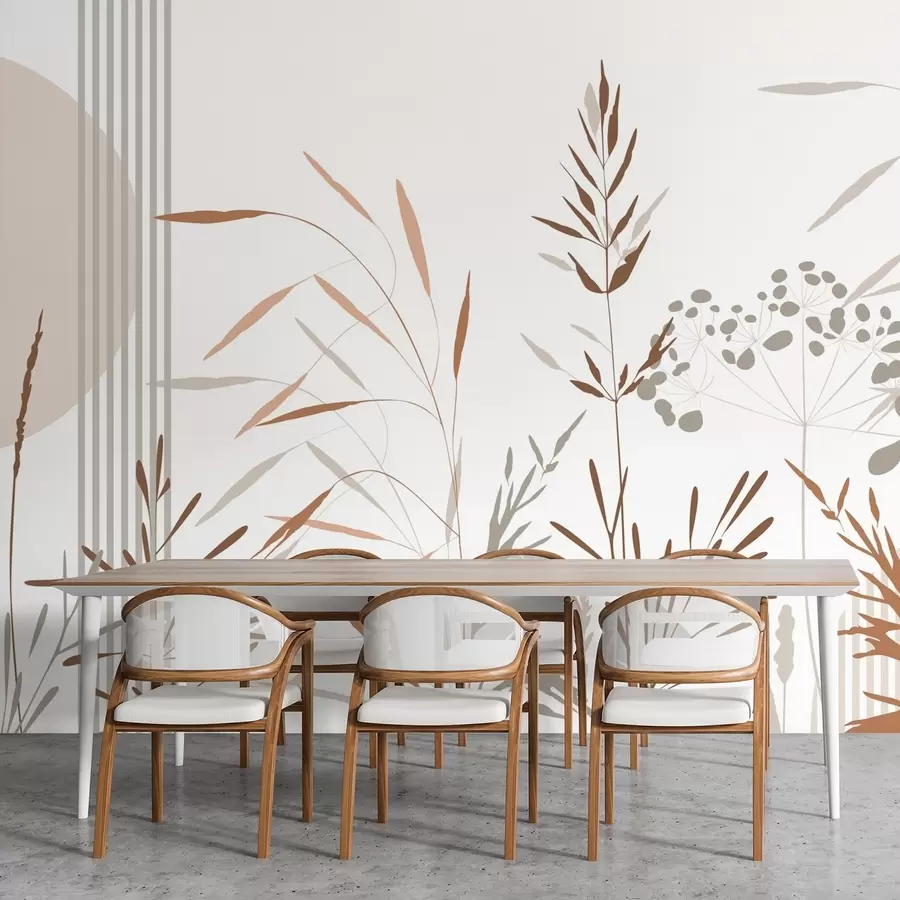 wall murals Abstract silhouettes of vegetation w05375v1