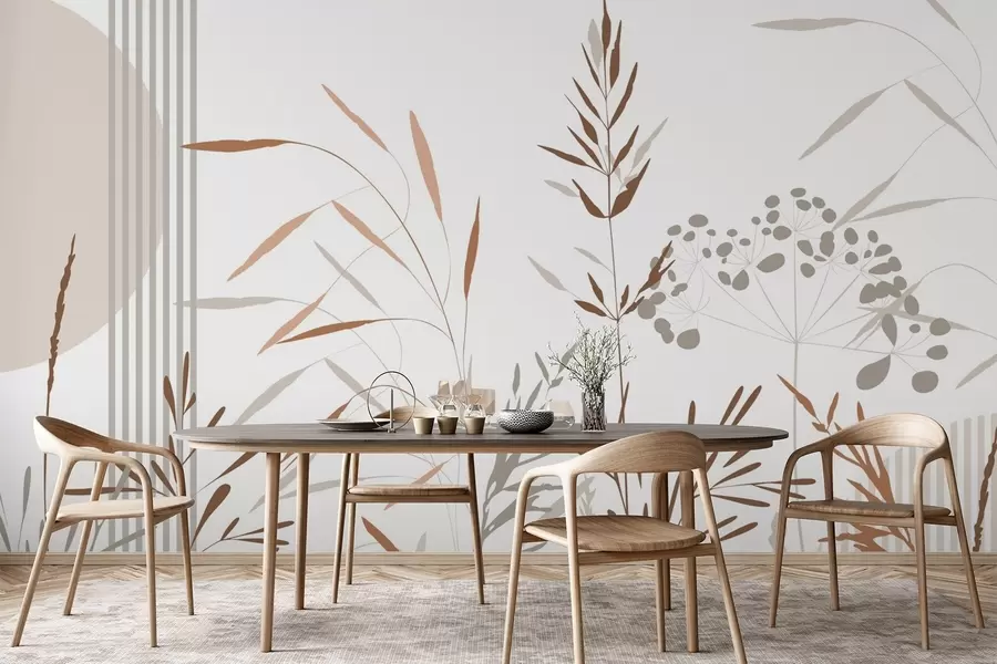 wall murals Abstract silhouettes of vegetation w05375v1
