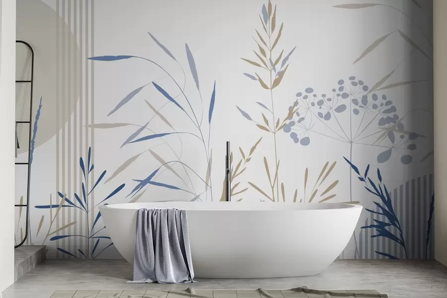 wall murals Abstract silhouettes of vegetation w05375v2