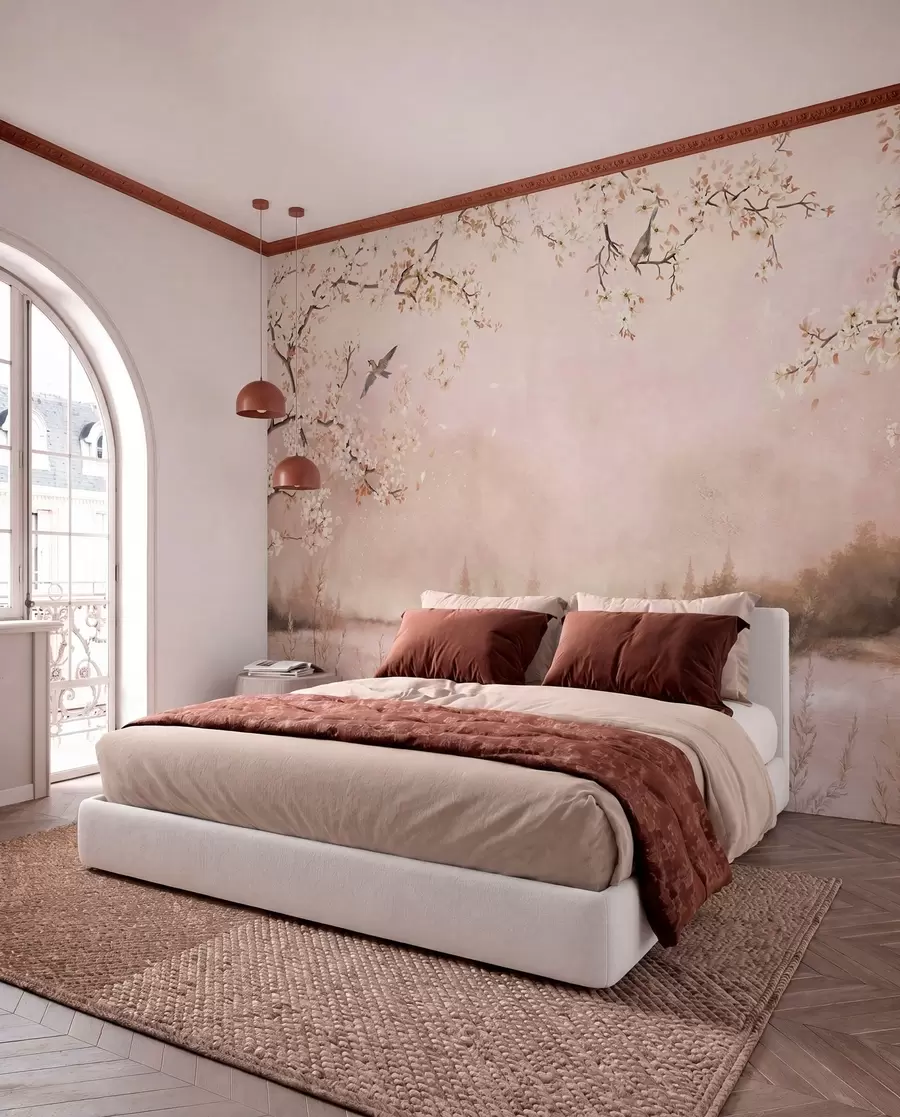 wall murals Blossom Boughs in Blush w05155v1