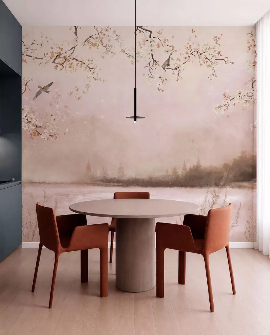 wall murals Blossom Boughs in Blush w05155v1