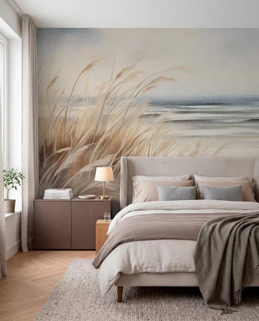 wall murals Shoreline Grasses w09739