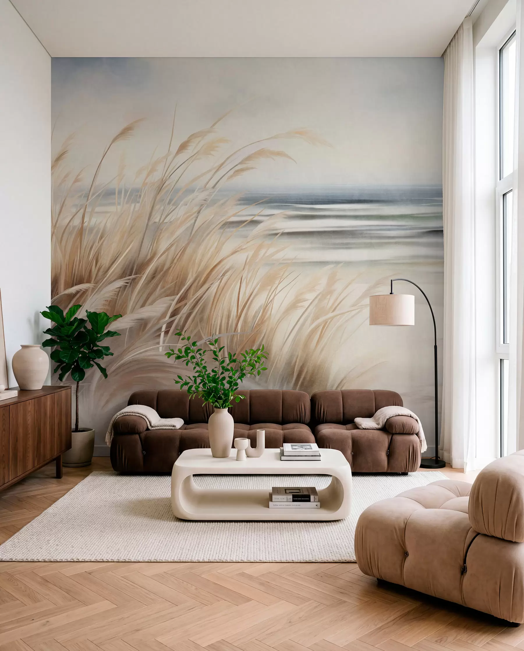 wall murals Shoreline Grasses w09739