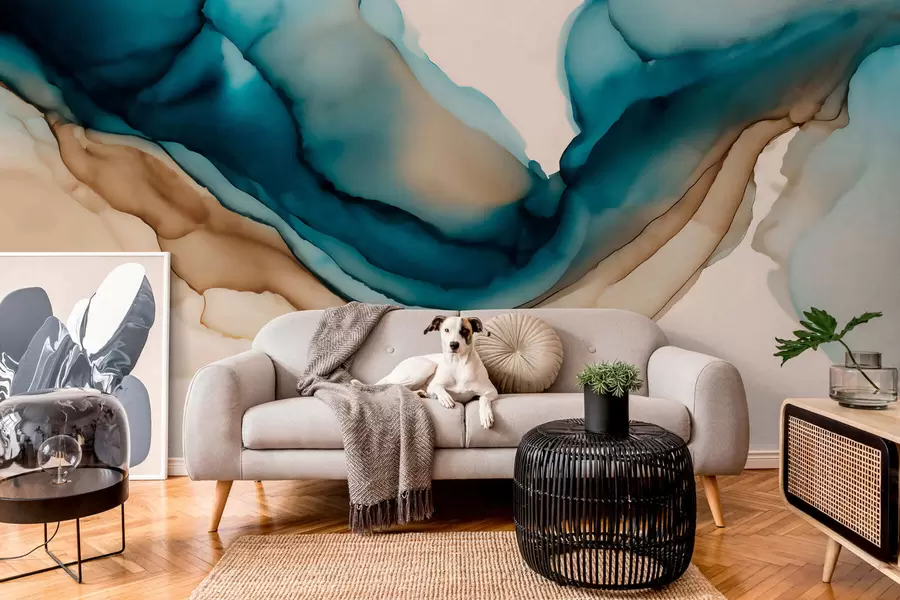 wall murals abstract texture in alcohol ink style w05238