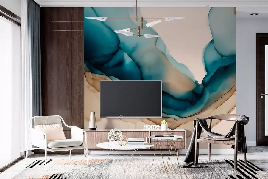 wall murals abstract texture in alcohol ink style w05238