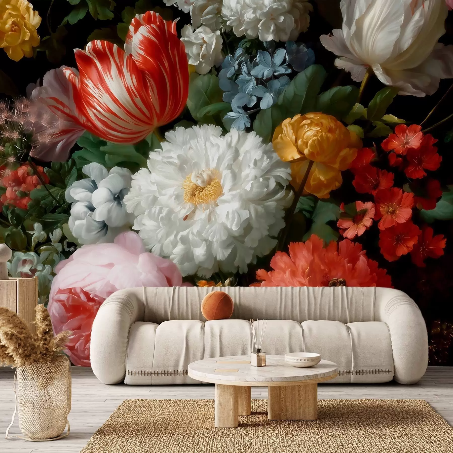 wall murals Luxurious floral composition of a spring garden w09676