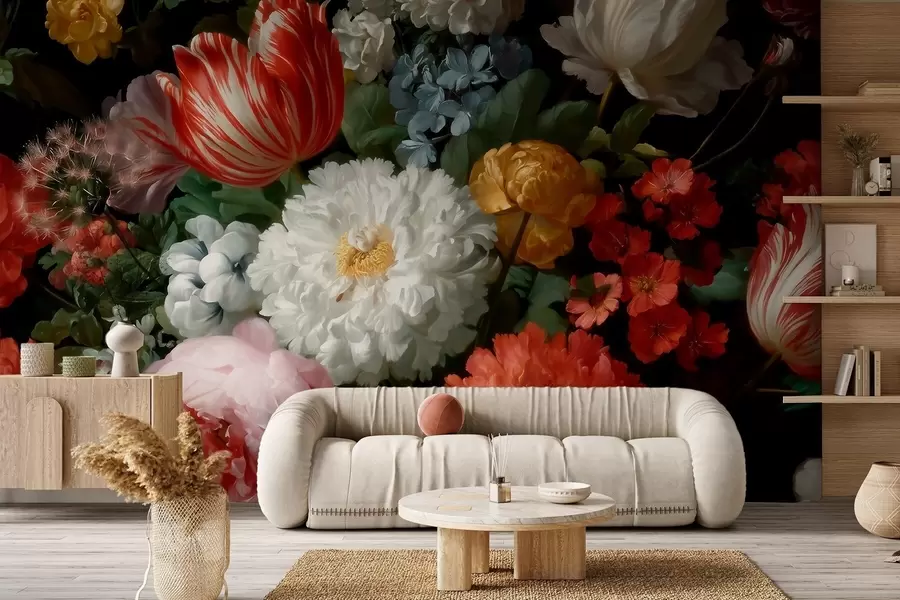 wall murals Luxurious floral composition of a spring garden w09676