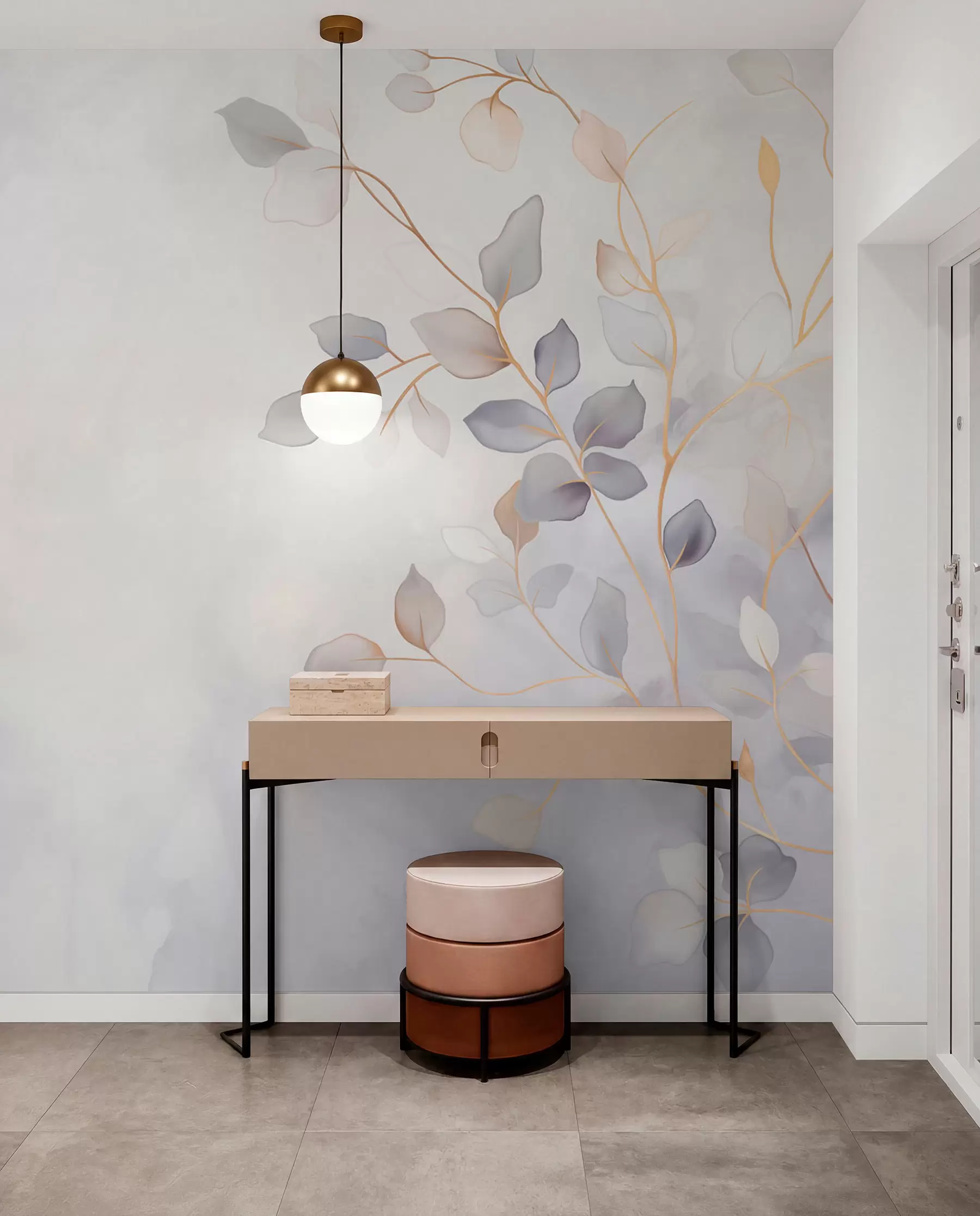 wall murals Pastel Branches in Haze w05296