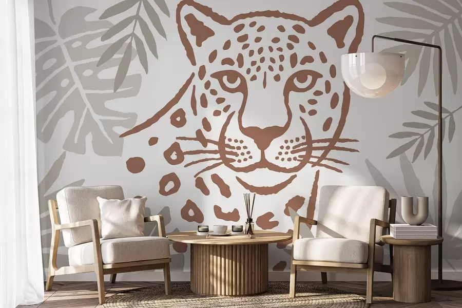 wall murals Leopard among the foliage w05396v1