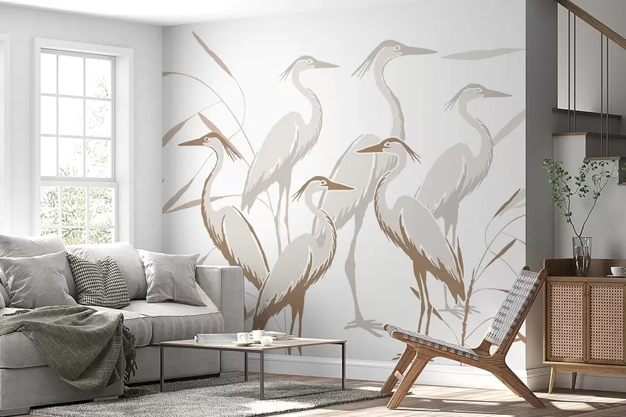 wall murals Herons w05397v1