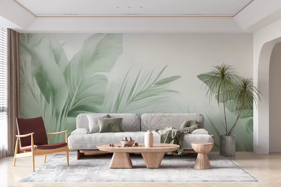 wall murals Banana leaves, long leaves w05377v3