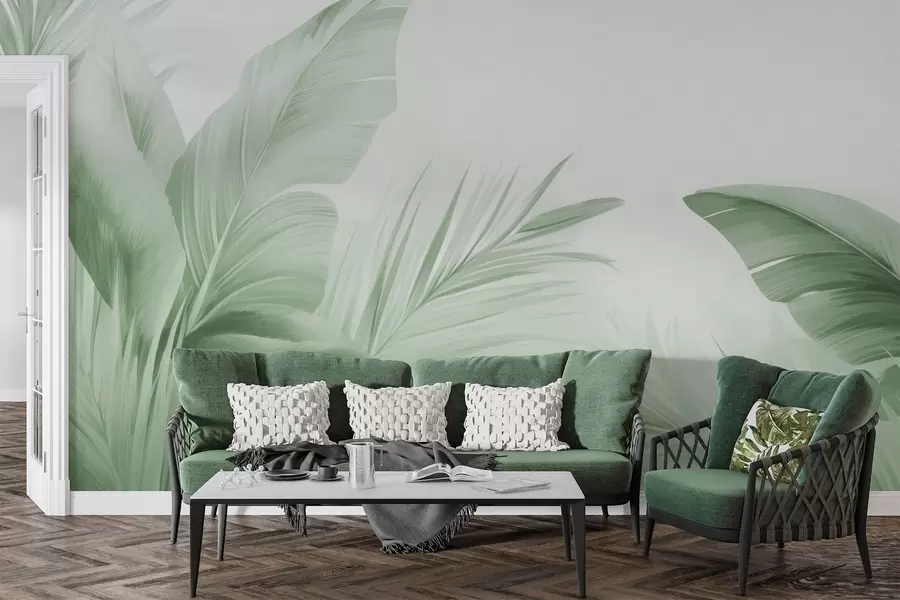 wall murals Banana leaves, long leaves w05377v3